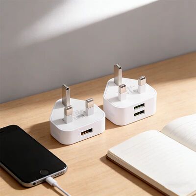 Dual USB UK Wall Charger Fast 5V/2.1A Charging Adapter for H