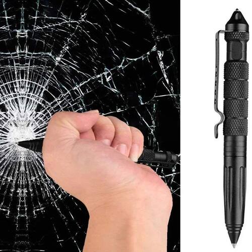 Outdoor Multi-functional Metal Tactical Pen  Anti-slip Emerg