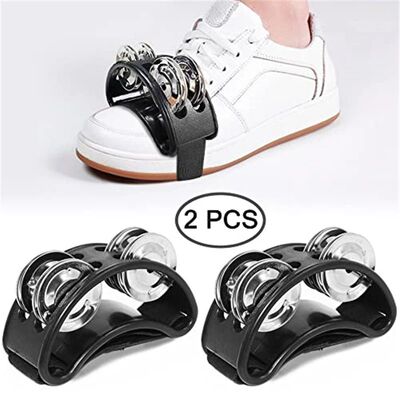 2PC Elliptical Drum Companion Hand Foot Jingle Drum Children