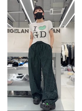 秒发诗歌兰58231潮流个性简约圆领短袖爱心钻字母T恤女25秋款女装