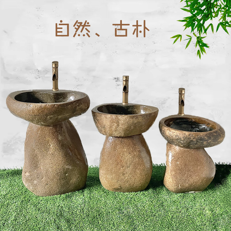 天然鹅卵石洗手盆幼儿园