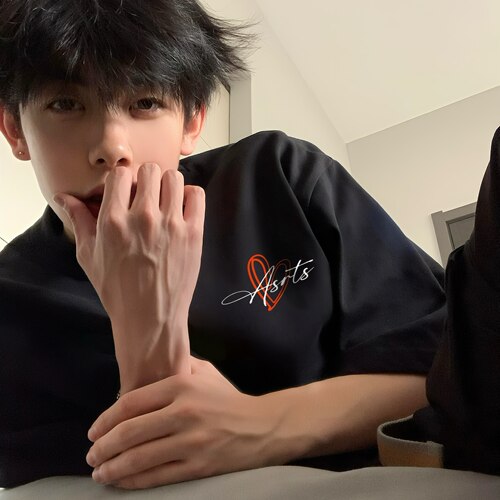 新款爱心小众潮牌美式短袖Asrts