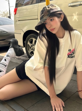 重磅 Asrts情侣小众潮牌美式夏季纯棉宽松男士半袖新款短袖T恤ins