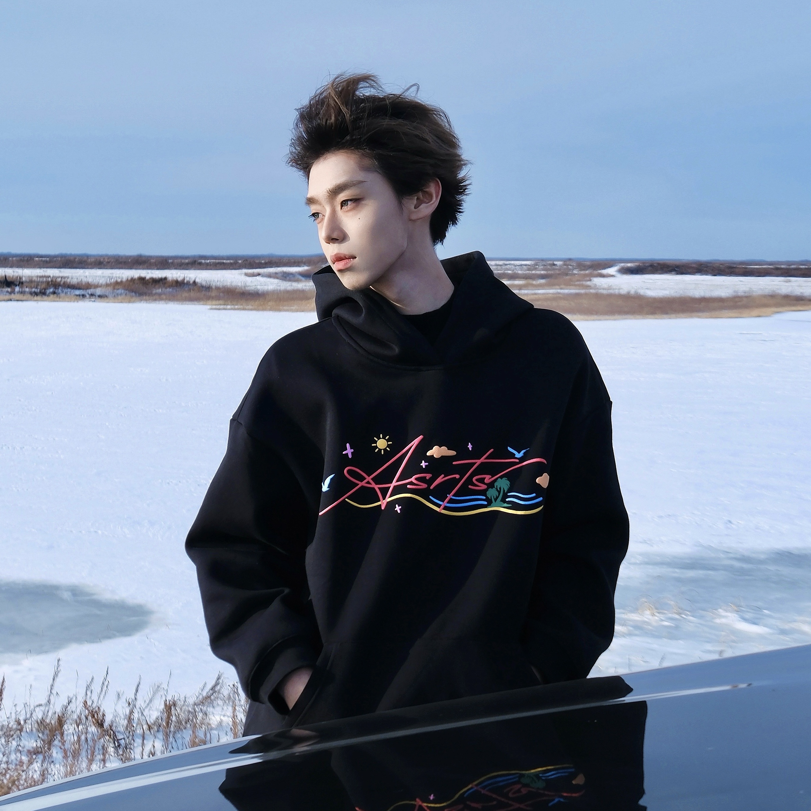 正品Asrts新款卫衣男连帽上衣女