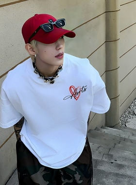 重磅 Asrts新款小众潮牌美式夏季纯棉宽松男士情侣半袖短袖T恤ins