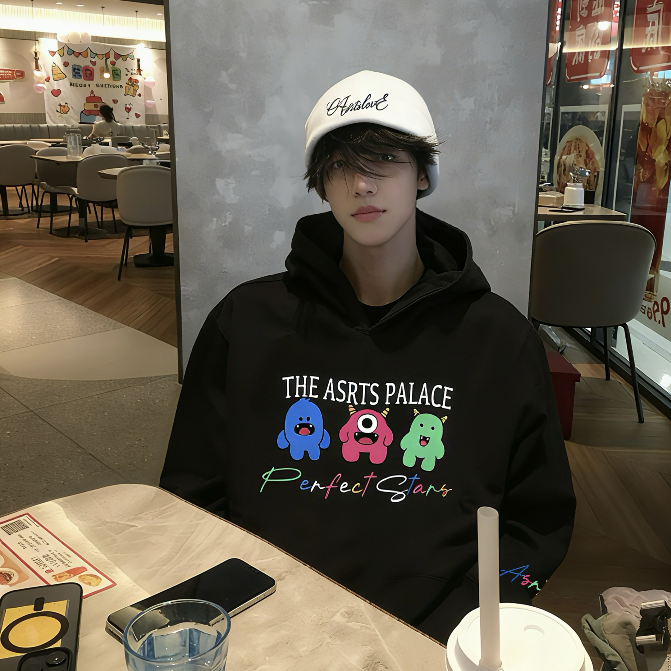 正品Asrts新款加厚重磅连帽卫衣