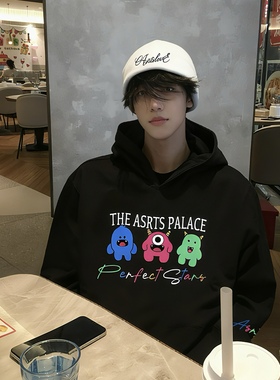 正品 Asrts新款加厚重磅连帽卫衣男小众美式潮流休闲情侣装上衣女