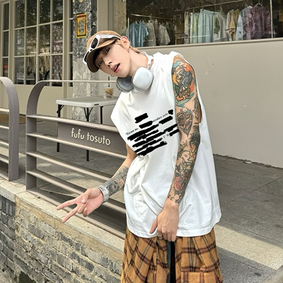 高级感Asrts涂鸦小众潮牌背心