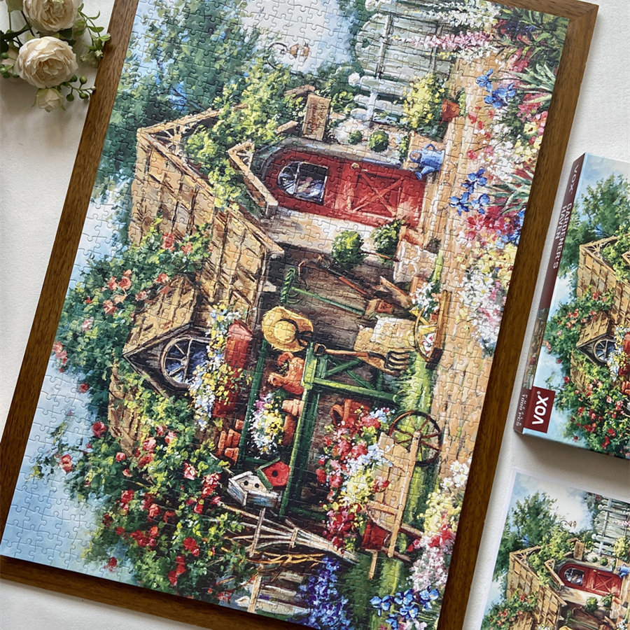 福思VOX拼图成人玩具1000片解压小众拼图芭芭拉风景油画园丁小屋