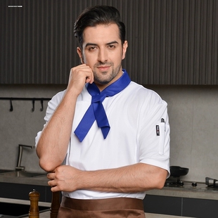 厨师领结领巾红蓝黄绿色汗巾三角巾厨房厨师长领带餐饮培训学校男