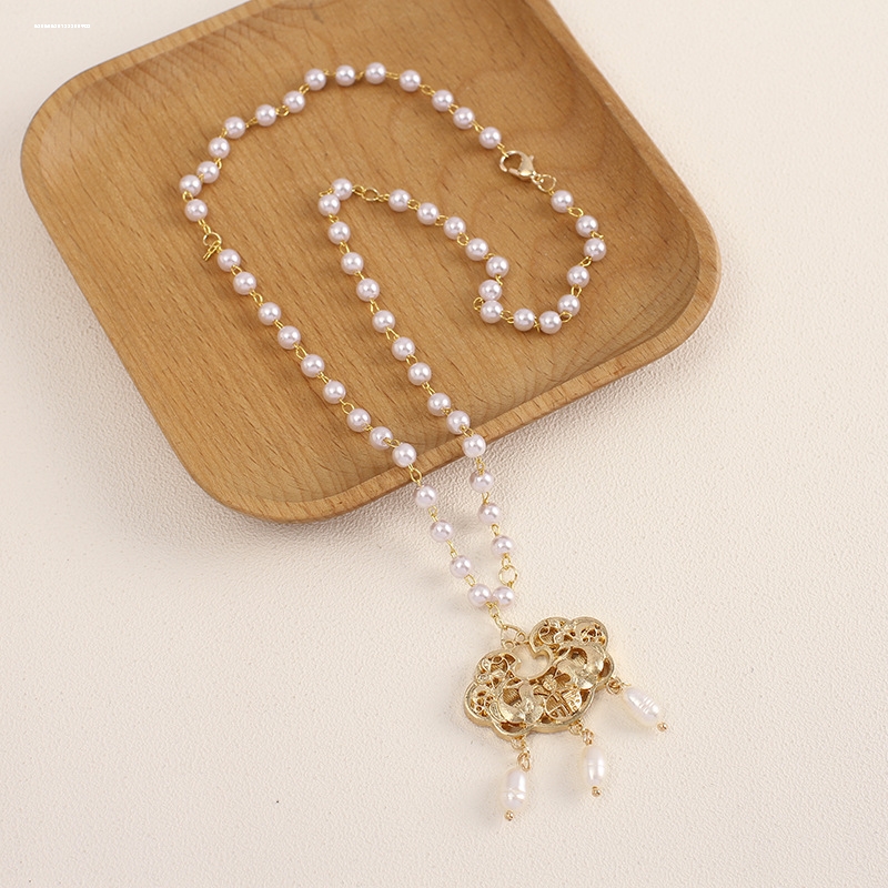 【平安锁】汉服璎珞项链古典项圈长命锁月光石古风男女款铜