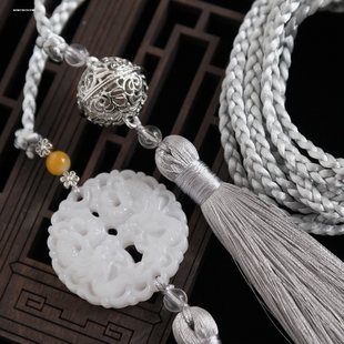 旗袍压襟挂件流苏玉髓配饰中国风胸饰汉服腰佩设计吊坠气质