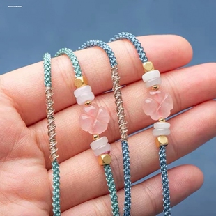 手编吊坠挂绳黄金玉石佛观音貔貅吊坠绳玉坠绳宝宝红绳项链绳男女