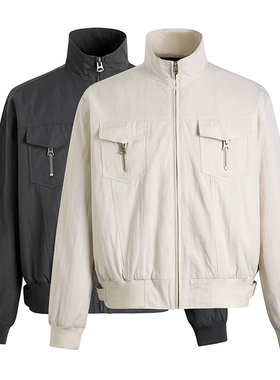 GOSNACE/GOS 竖拉链cleanfit短款修身立领夹克