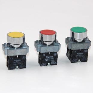 施耐德平头按钮Xb2Ba31C Be101C常开 Ba42C自覆位启停开关Zb2
