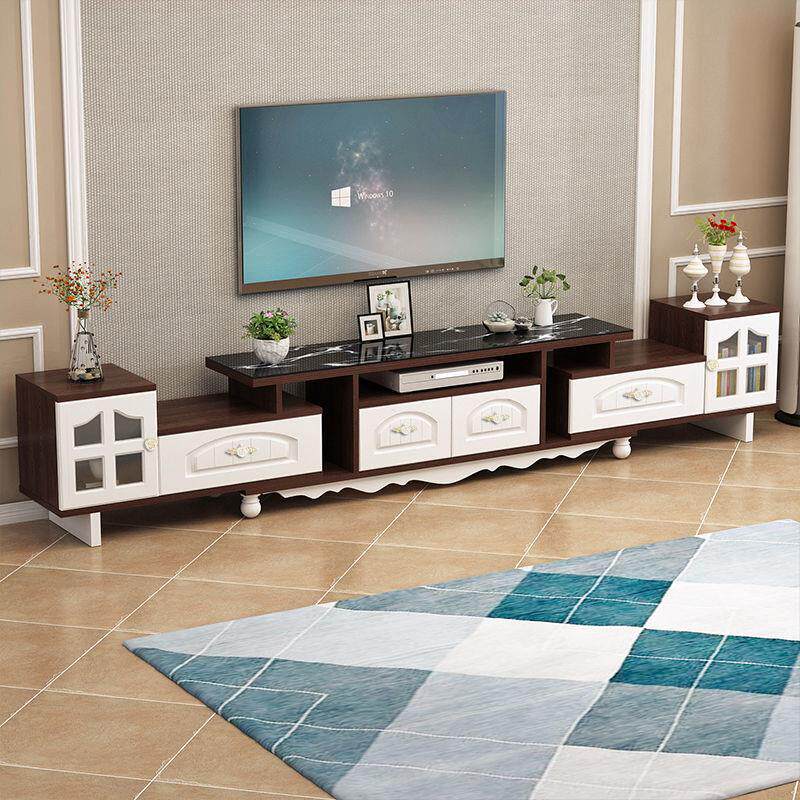 新款电视柜茶几组合家具客厅小户型桌子简约北欧机柜钢化玻璃伸缩