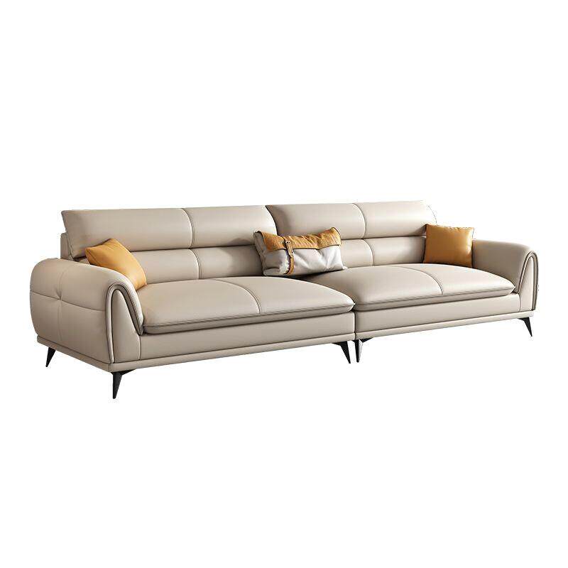 柏耐雅现代简约真皮沙发大小户型轻奢直排客厅头层牛皮沙发全真皮
