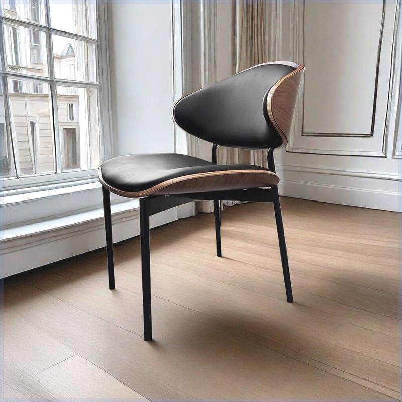极简伊姆斯餐椅家用轻奢设计师高级感靠背高端实木书房餐桌椅子