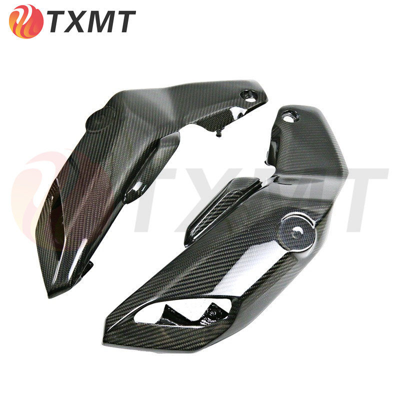 适用摩托车yamaha雅马哈MT07 改装碳纤维进气口前侧板 3K干碳 18+
