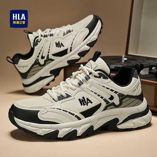 HLA/海澜之家男鞋新款春季潮流增高耐磨运动鞋百搭休闲男士老爹鞋