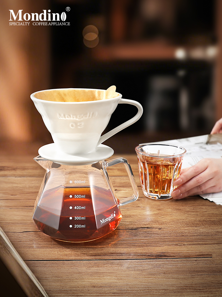 陶瓷咖啡滤杯V60手冲过滤漏斗滴滤式咖啡杯玻璃分享壶咖啡壶套装