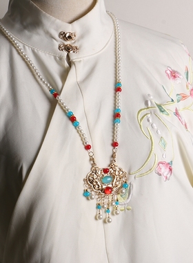 女童汉服夏季儿童薄款日常中国风超仙明制刺绣斜襟上衣马面裙套装