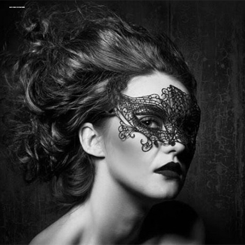 禁欲系黑色性感猫女面具半脸眼罩情侣氛围道具