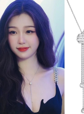 钛钢嘻哈欧美男士项链潮牌百搭小众简约卫衣链子配饰毛衣链男长款