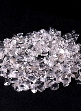 白水晶碎石水晶枕头鱼缸花盆装饰原石手链净化消磁石