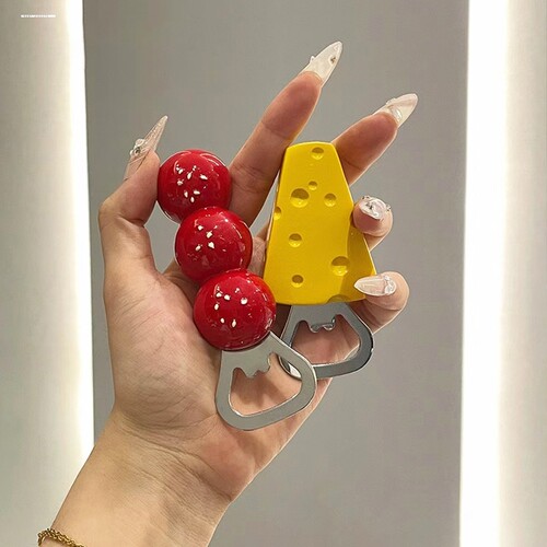 韩国ins风奶酪开瓶器冰箱贴磁性贴萝卜玉米瓶起子