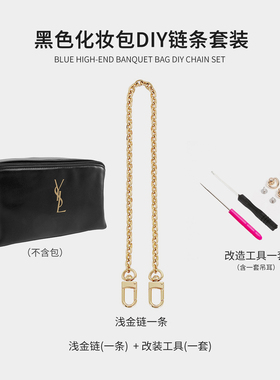 直播间同款适用圣罗栏黑色化妆包diy改造链条斜挎肩带单买配件