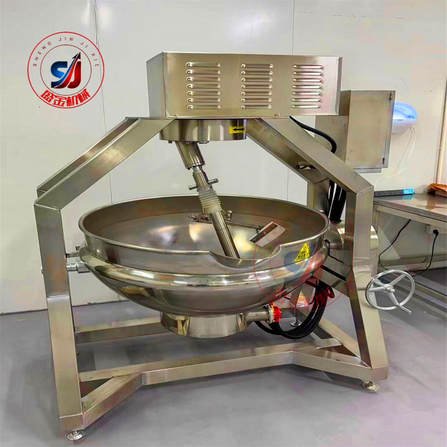 全自动商用火锅底料炒料机肉馅酱料翻炒搅拌机熬糖色炒菜电磁炒锅