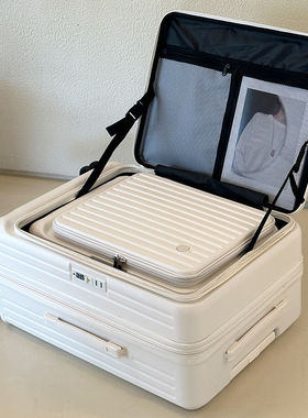 日本进口PC材质可扩容静音万向轮旅行箱 20寸登机翻盖拉杆箱 女用