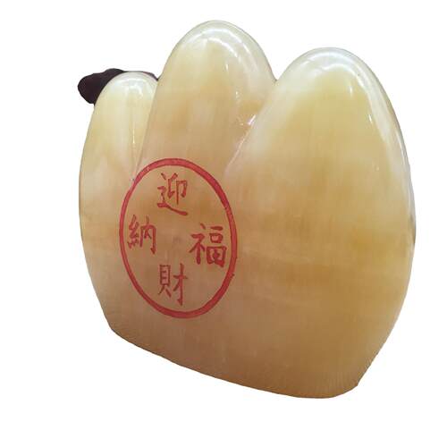 米黄玉泰山石敢当玉石摆件客厅博古架装饰乔迁开业礼品景观石
