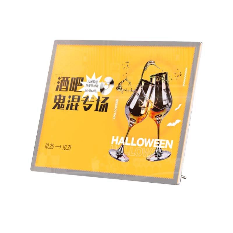 奶茶店灯箱吧台点菜牌价目表灯箱充电透明灯箱抽画式灯箱展示牌