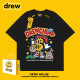 Drew笑脸2024Ss新款 ins 百搭宽松T恤短袖 好多好多钱夏季 纯棉情侣款