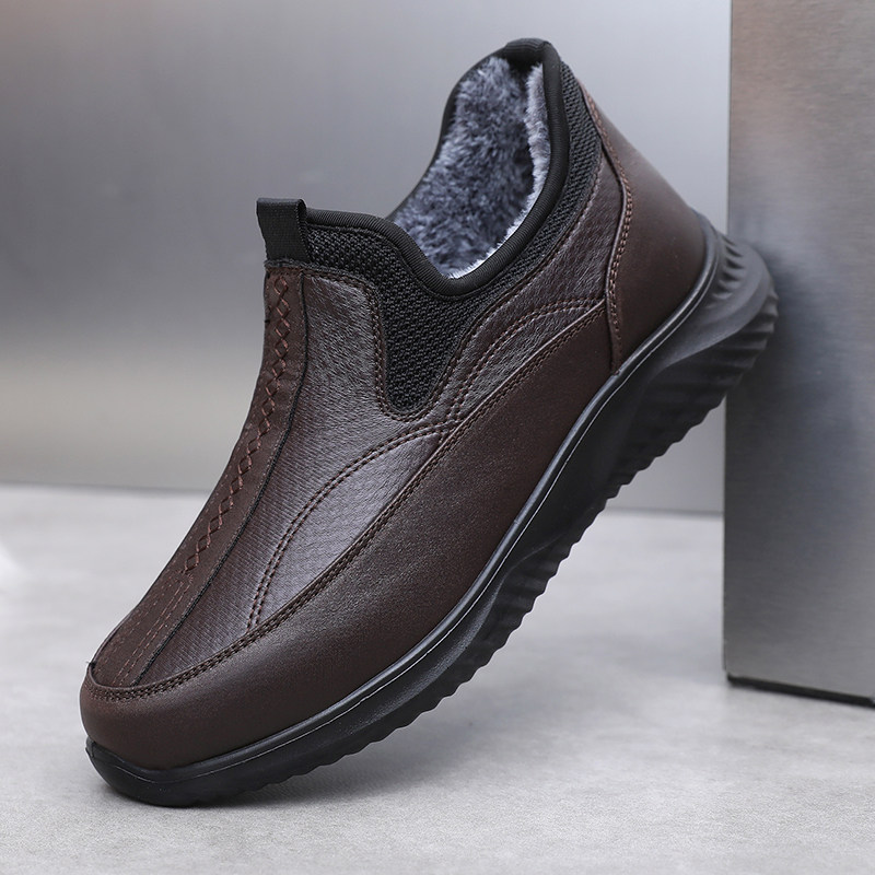 冬季男棉鞋老北京布鞋加厚保暖中老年爸爸鞋宽松大码防水防滑棉靴,流行男鞋,布鞋,淘宝优惠券,粉丝福利购,淘宝优惠卷