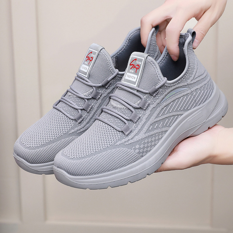 春季飞织透气运动休闲男单鞋