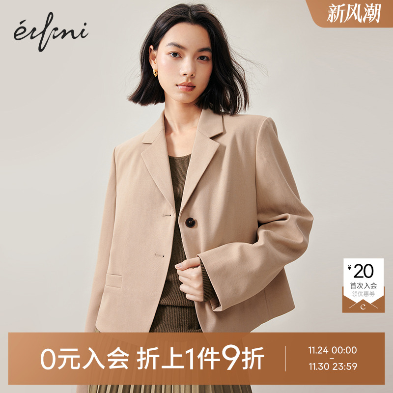 【0元入会1件9折】伊芙丽outlets店西装外套女1E8911411