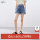伊芙丽outlets店牛仔短裤 入会1件9折 女1F3952611 0元