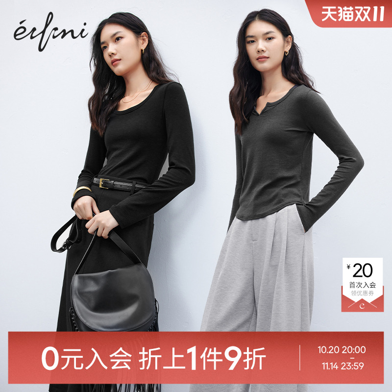 【0元入会1件9折】伊芙丽outlets店T恤上衣女1E8901451