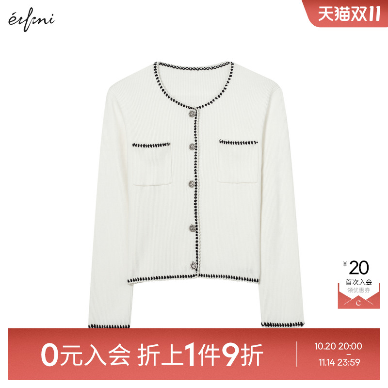 【0元入会1件9折】伊芙丽outlets店针织开衫女ZF2235061