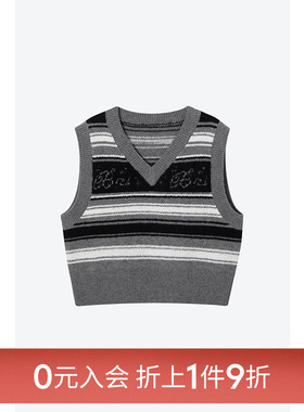 【0元入会1件9折】诗凡黎针织马甲女3EA333101伊芙丽outlets店