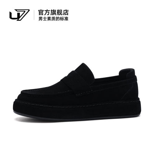 u7休闲鞋乐福鞋头层牛皮