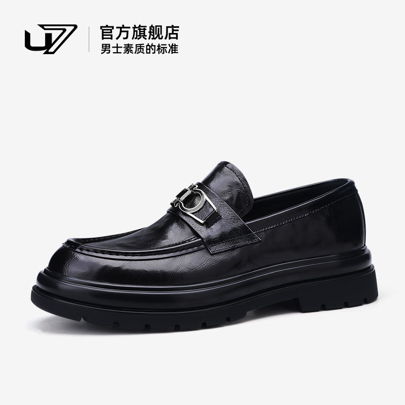 u7商务休闲皮鞋头层牛皮羊皮内里