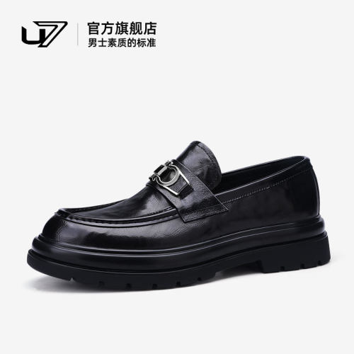 u7商务休闲皮鞋头层牛皮羊皮内里