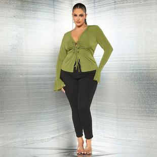 temperament sexy commuting sleeved long ladies shirt tops