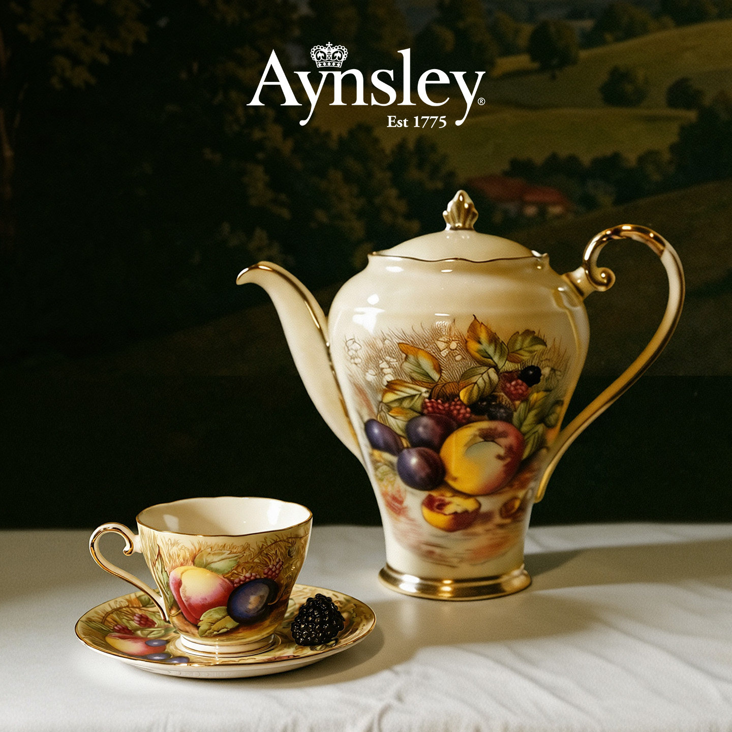 Aynsley皇家御用骨瓷黄金果园图片