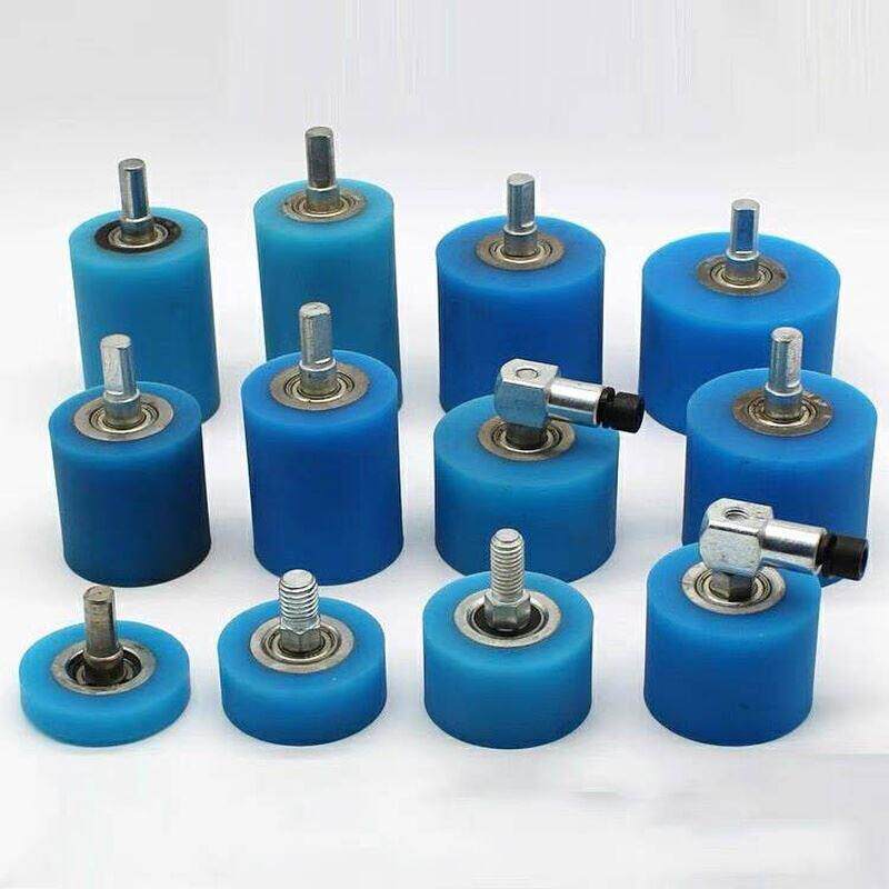 包覆机配件平轮硅胶带轴承送料压轮子导向轮橡胶滚轮木工机械包胶