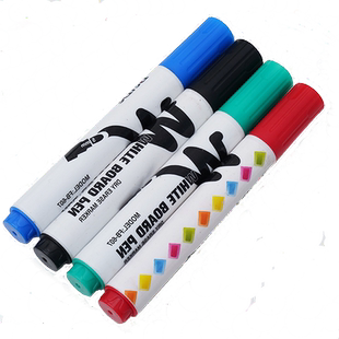 10支玻璃白板笔可擦黑色儿童无毒教师用水性大容量粗头大号办公用易擦加粗包邮套装玻璃写字红蓝色画板笔版